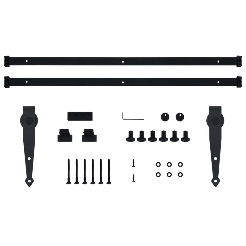 vidaXL Mini Sliding Cabinet Door Kit Carbon Steel 200 cm