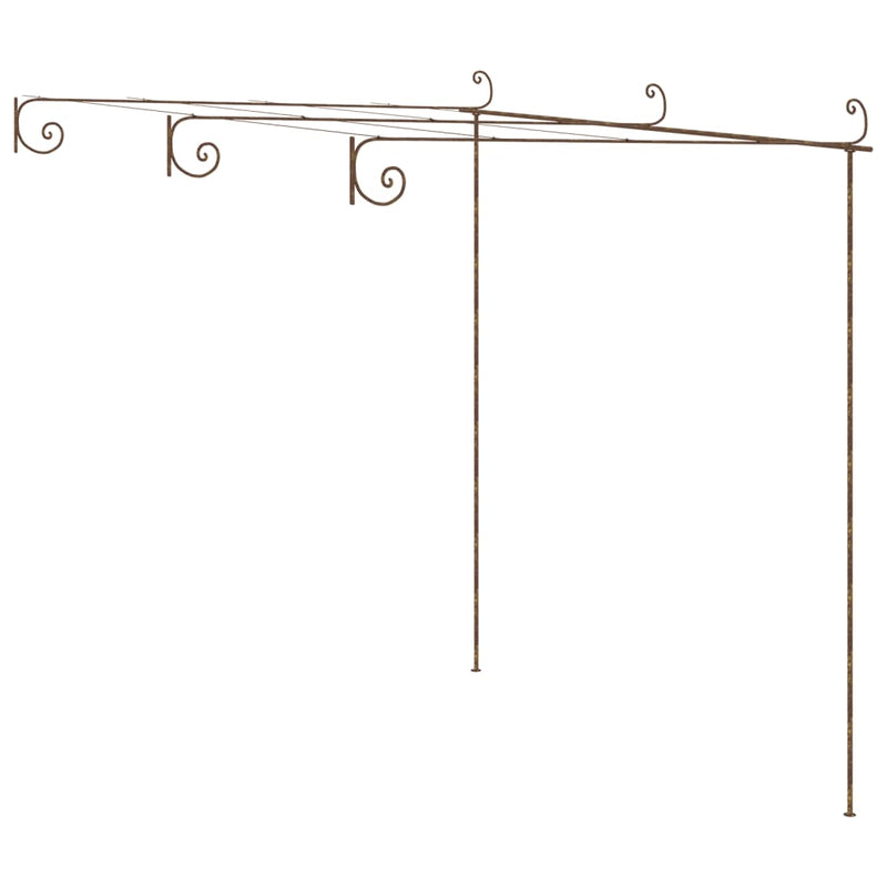 vidaXL Garden Pergola Antique Brown 3x3x2.5 m Iron