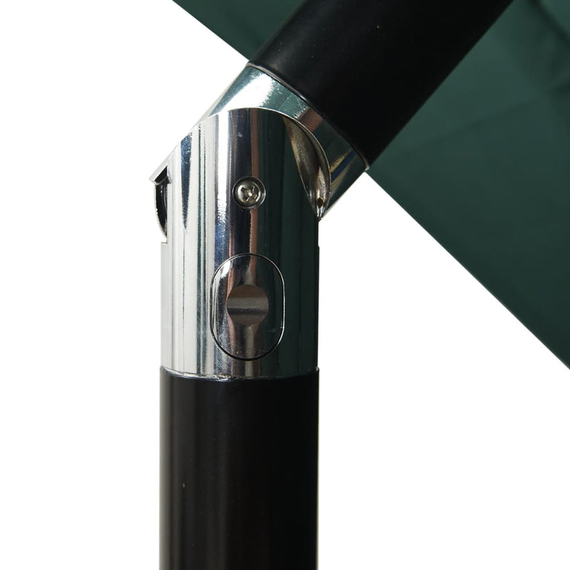 vidaXL 3-Tier Garden Parasol with Aluminium Pole Green 2.5x2.5 m