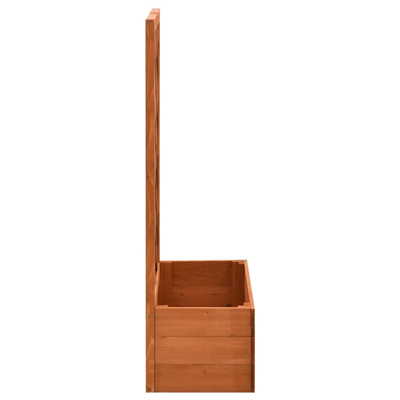 vidaXL Garden Trellis Planter Orange 50x25x90 cm Solid Firwood
