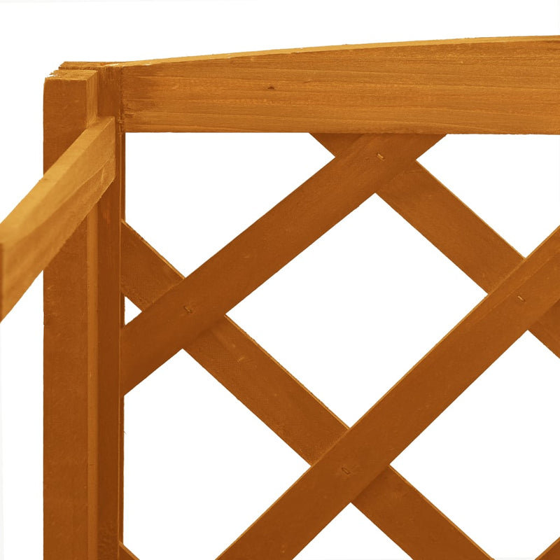 vidaXL Plant Stand with Trellis Orange 60x30x140 cm Solid Firwood