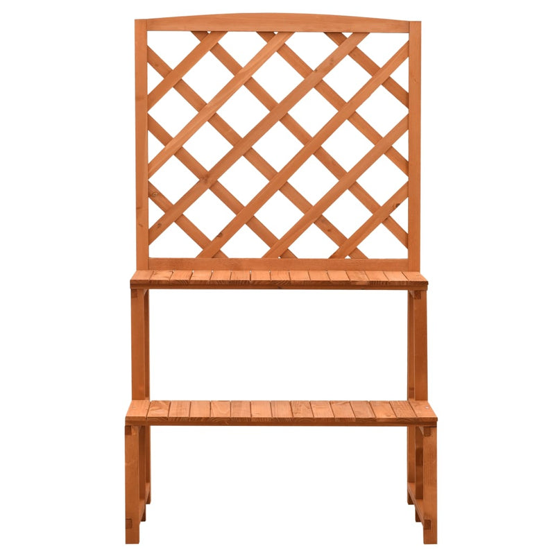 vidaXL Plant Stand with Trellis Orange 70x42x120 cm Solid Firwood