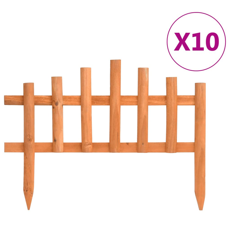 vidaXL Lawn Edgings 10 pcs Firwood 4.4 m