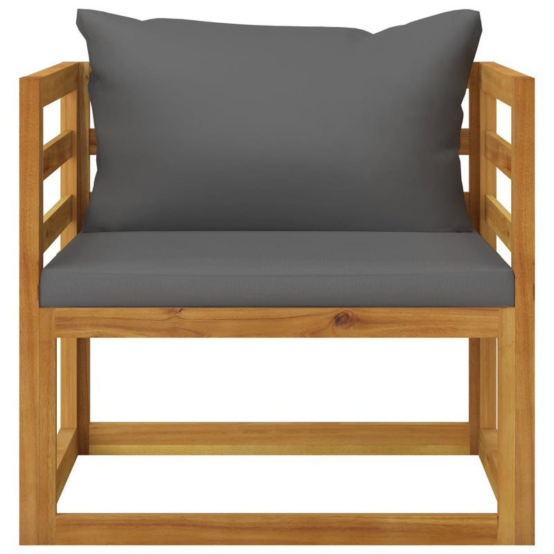 6 Piece Garden Lounge Set with Cushion Solid Acacia Wood