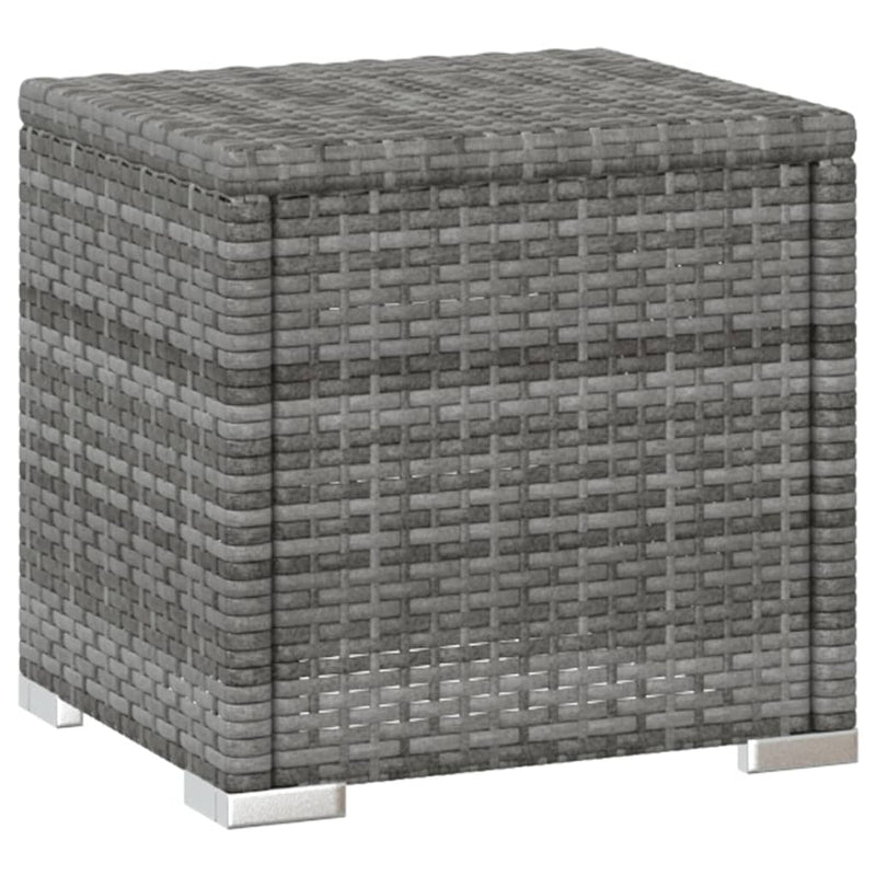 vidaXL 3 Piece Garden Sun Loungers with Tea Table Poly Rattan Grey