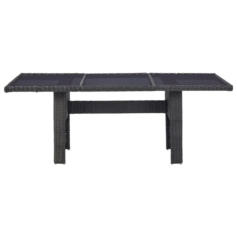 vidaXL 7 Piece Outdoor Dining Set Poly Rattan Black