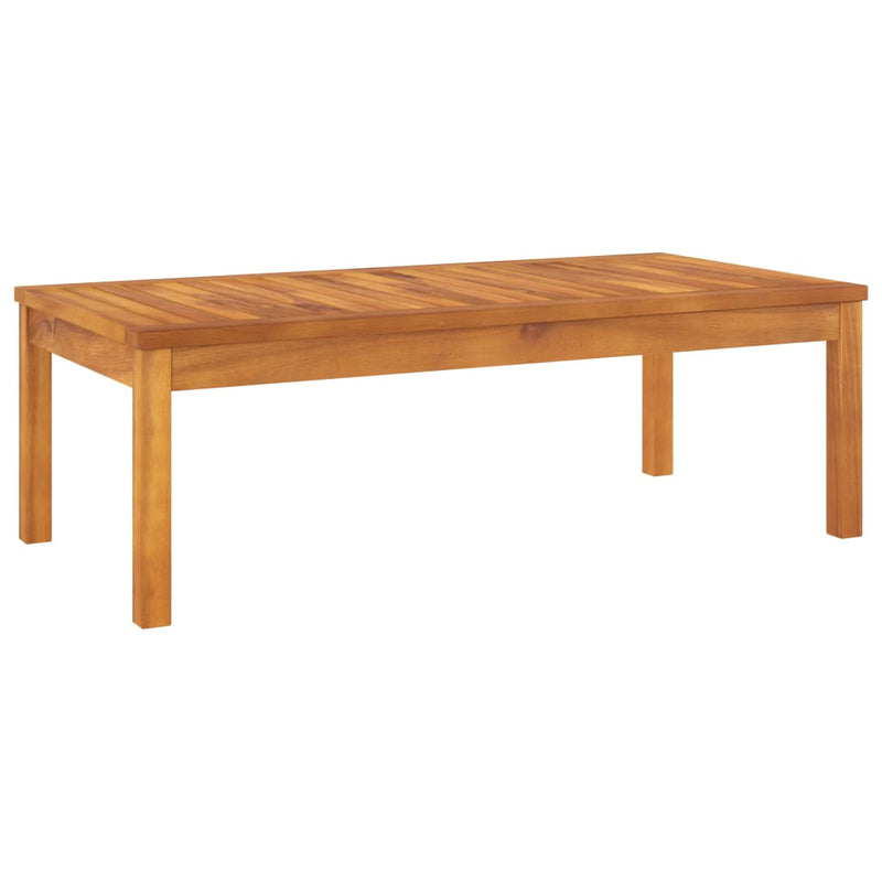 vidaXL 5 Piece Garden Lounge Set with Cushion Cream Solid Acacia Wood