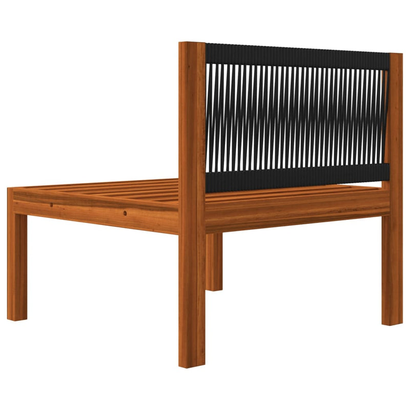 vidaXL 5 Piece Garden Lounge Set with Cushions Cream Wood Acacia&Rope