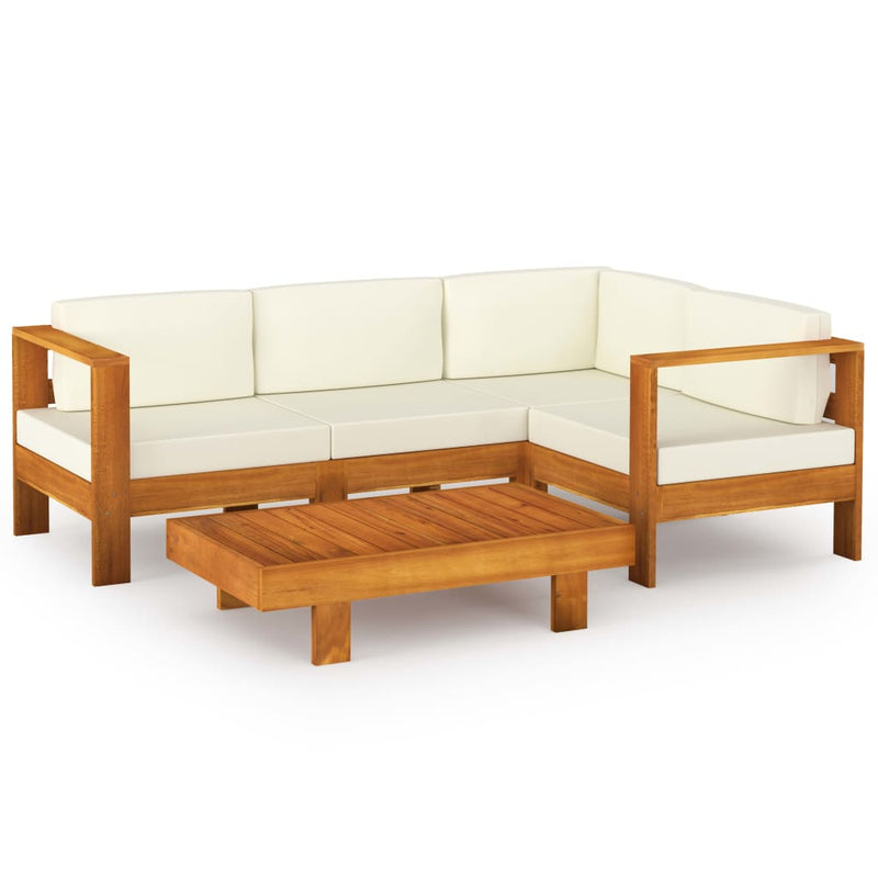 vidaXL 5 Piece Garden Lounge Set with Cushions 100x60 cm Acacia Wood
