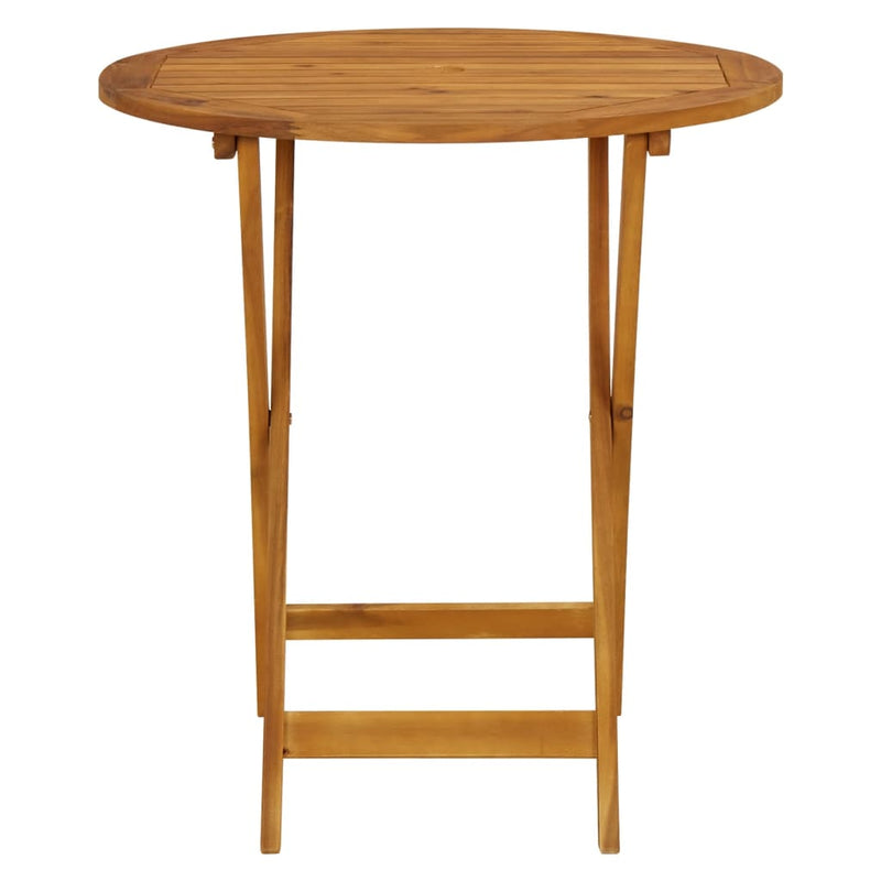 vidaXL Folding Garden Table 70 cm Solid Acacia Wood