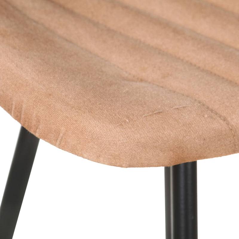 vidaXL Bar Stools 2 pcs Brown Real Leather