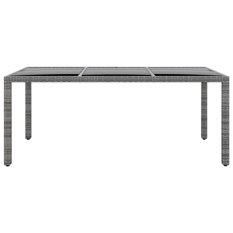 vidaXL 9 Piece Garden Dining Set Poly Rattan Grey
