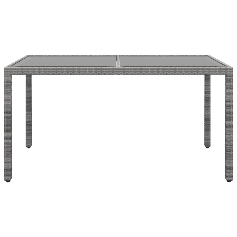 vidaXL 5 Piece Garden Dining Set Poly Rattan Grey