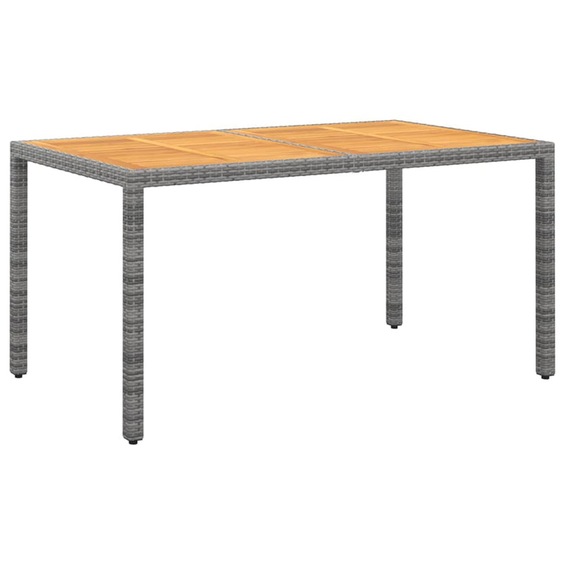 vidaXL 5 Piece Garden Dining Set Poly Rattan Grey