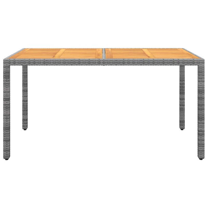 vidaXL 5 Piece Garden Dining Set Poly Rattan Grey