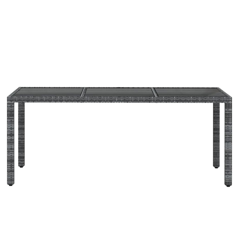 vidaXL 7 Piece Garden Dining Set Poly Rattan Grey