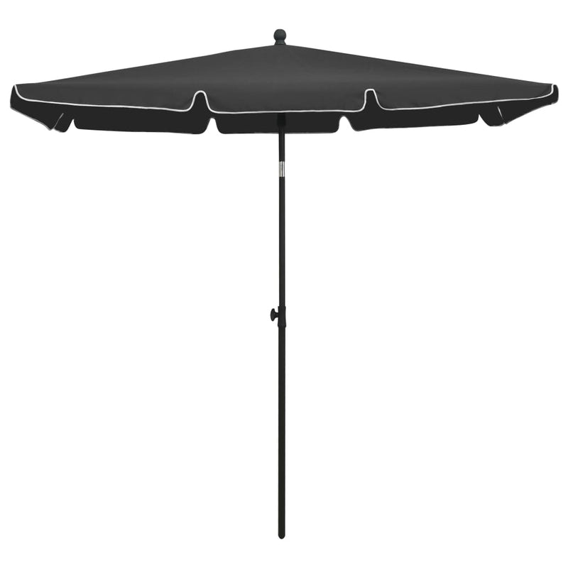 vidaXL Garden Parasol with Pole 210x140 cm Anthracite