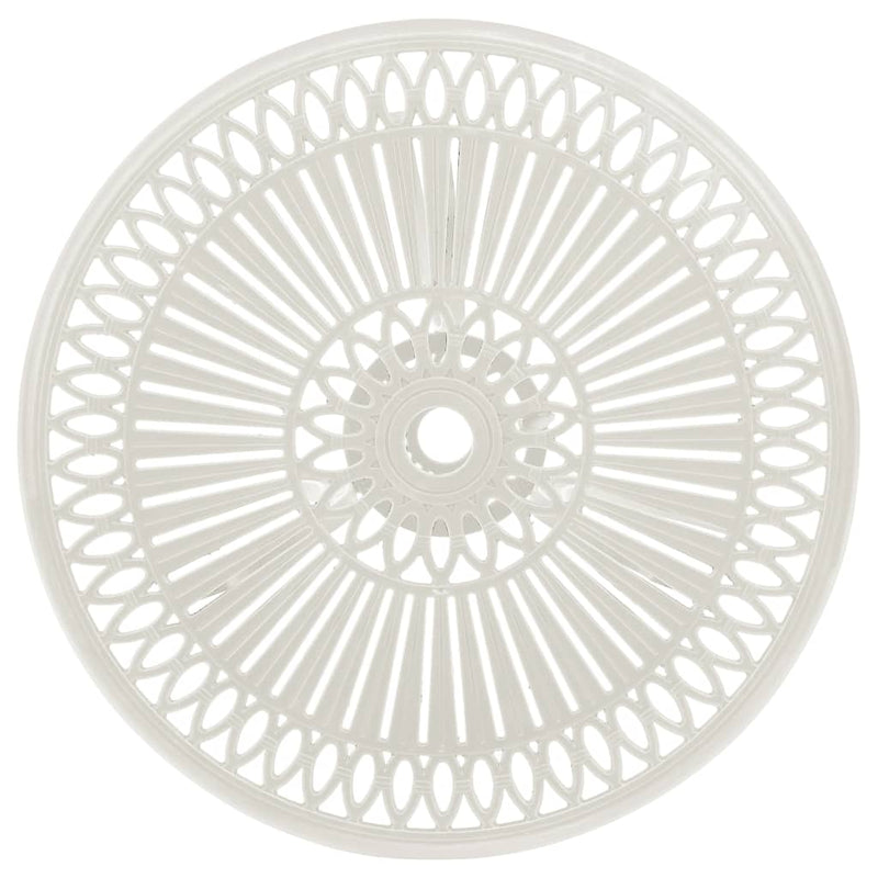 vidaXL Garden Table White 62x62x65 cm Cast Aluminium