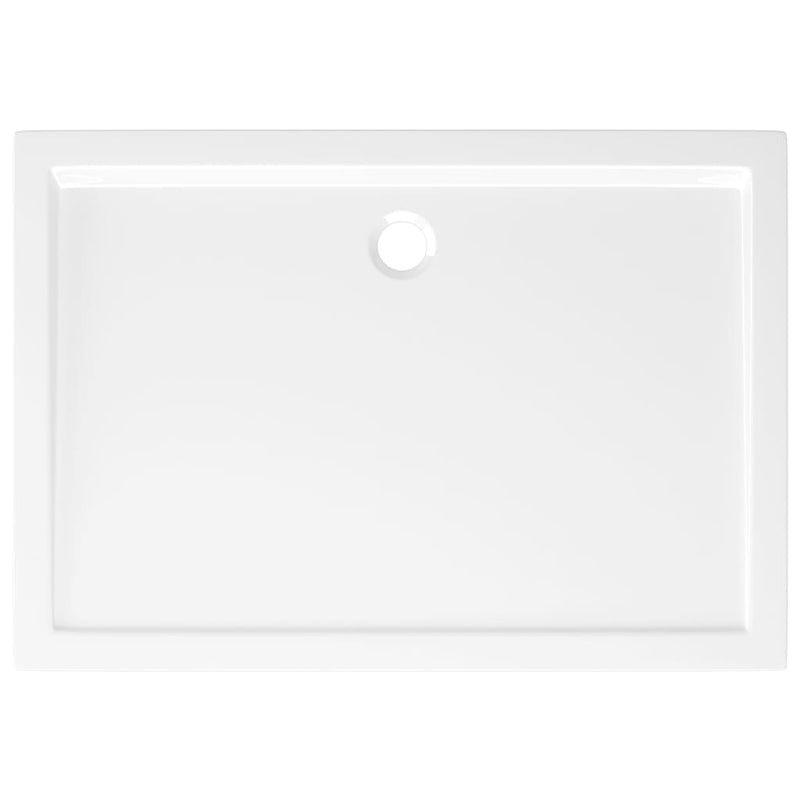 vidaXL Rectangular ABS Shower Base Tray White 80x110 cm