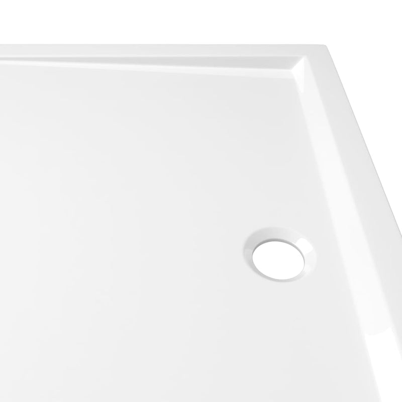 vidaXL Rectangular ABS Shower Base Tray White 80x110 cm
