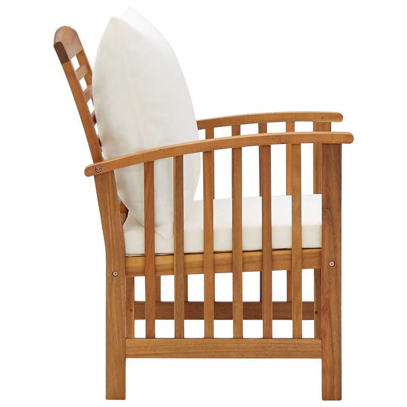 vidaXL 5 Piece Garden Lounge Set with Cushions Solid Acacia Wood (310255+2x310257)
