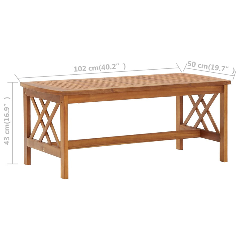 vidaXL 5 Piece Garden Lounge Set with Cushions Solid Acacia Wood