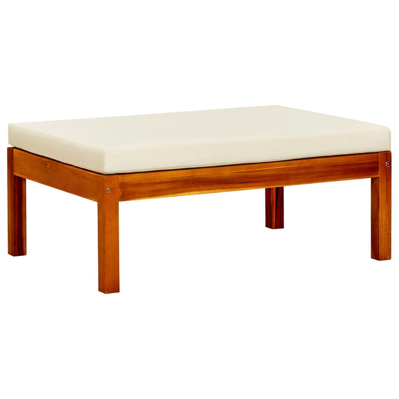 vidaXL Garden Bench with Table & Footrests Solid Acacia Wood