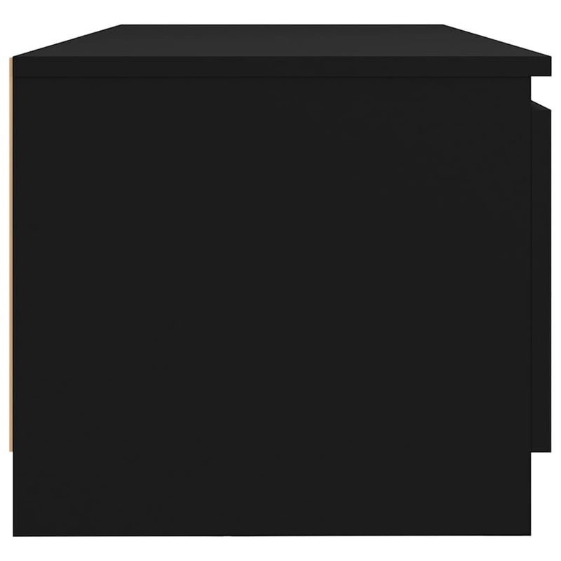 vidaXL TV Cabinet with LED Lights Black 140x40x36 cm