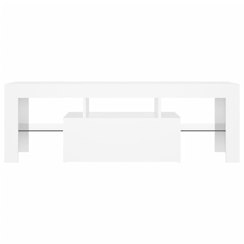 vidaXL TV Cabinet with LED Lights White 120x35x40 cm