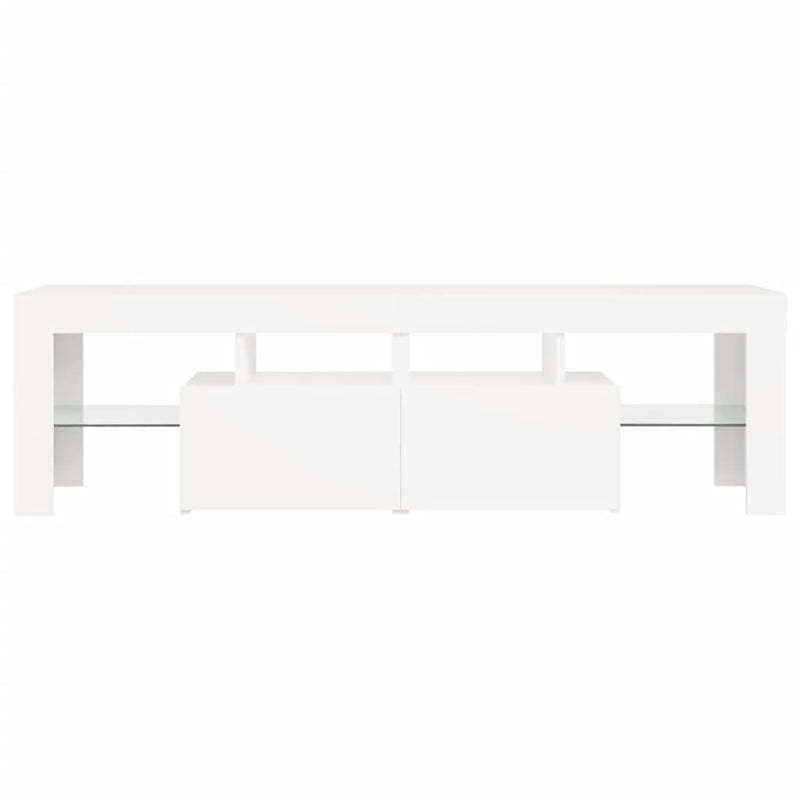 vidaXL TV Cabinet with LED Lights White 140x36.5x40 cm