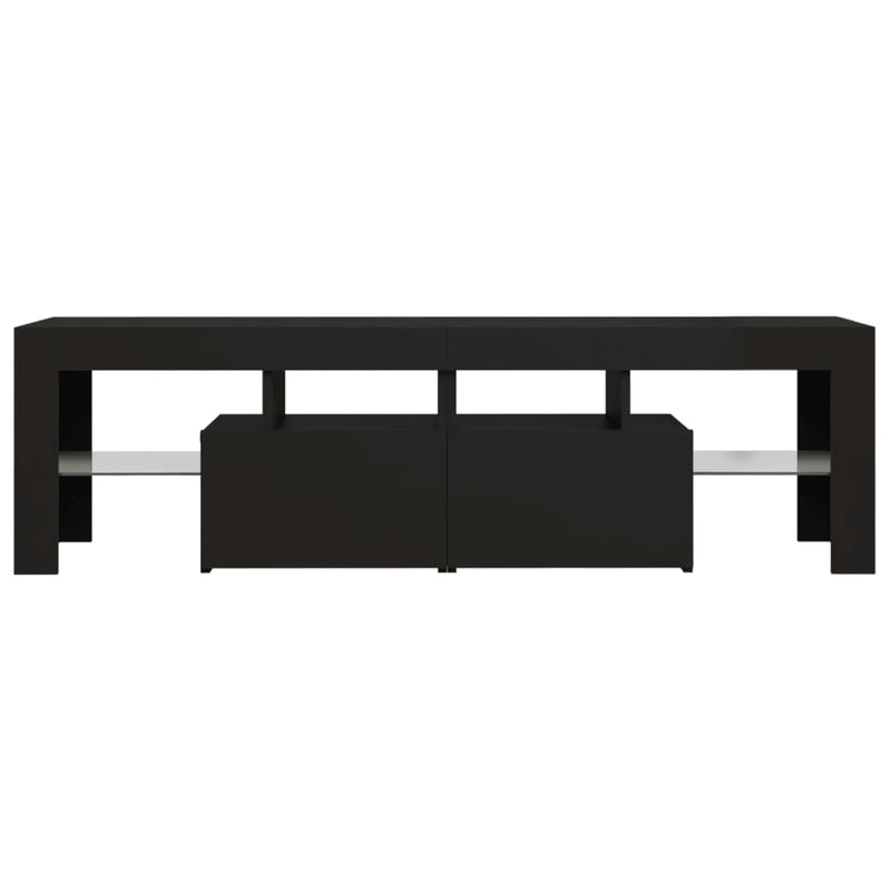 vidaXL TV Cabinet with LED Lights Black 140x36.5x40 cm