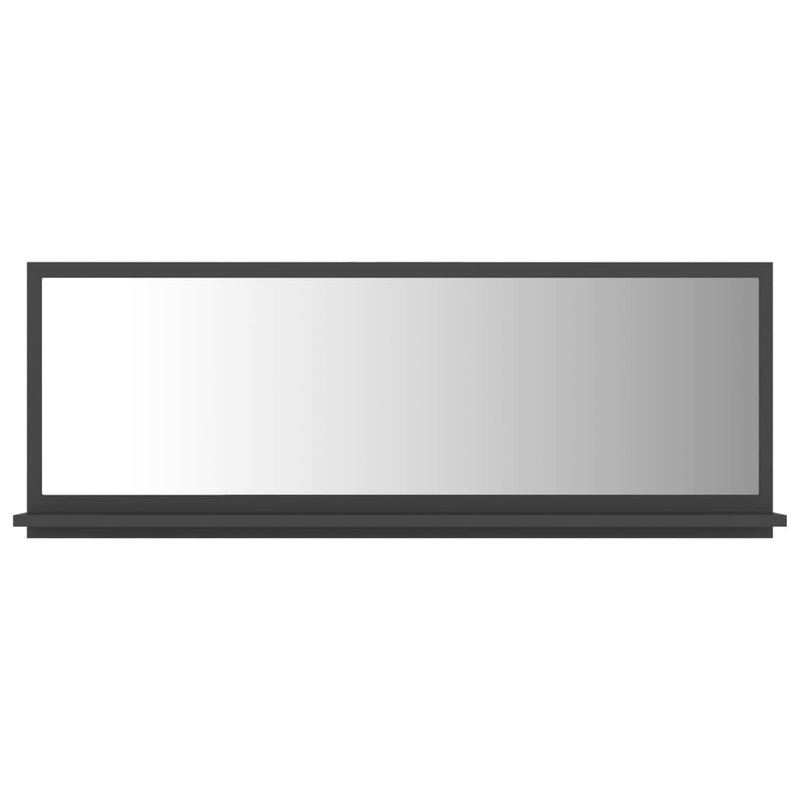 vidaXL Bathroom Mirror Grey 100x10.5x37 cm Engineered Wood