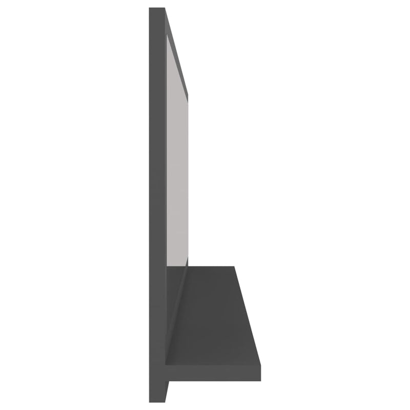 vidaXL Bathroom Mirror Grey 100x10.5x37 cm Engineered Wood