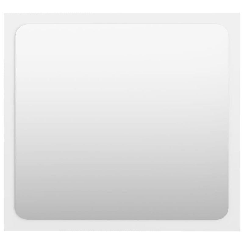 vidaXL Bathroom Mirror High Gloss White 40x1.5x37 cm Engineered Wood
