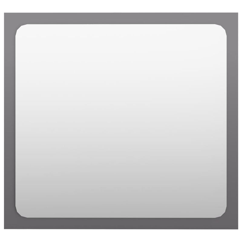 vidaXL Bathroom Mirror High Gloss Grey 40x1.5x37 cm Engineered Wood