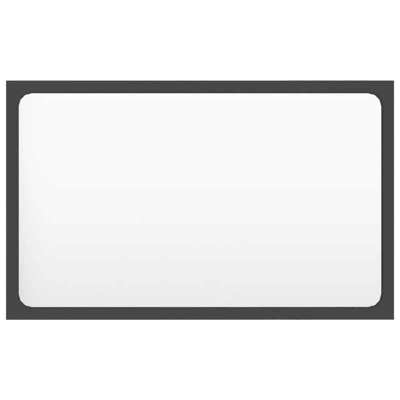 vidaXL Bathroom Mirror Grey 60x1.5x37 cm Engineered Wood