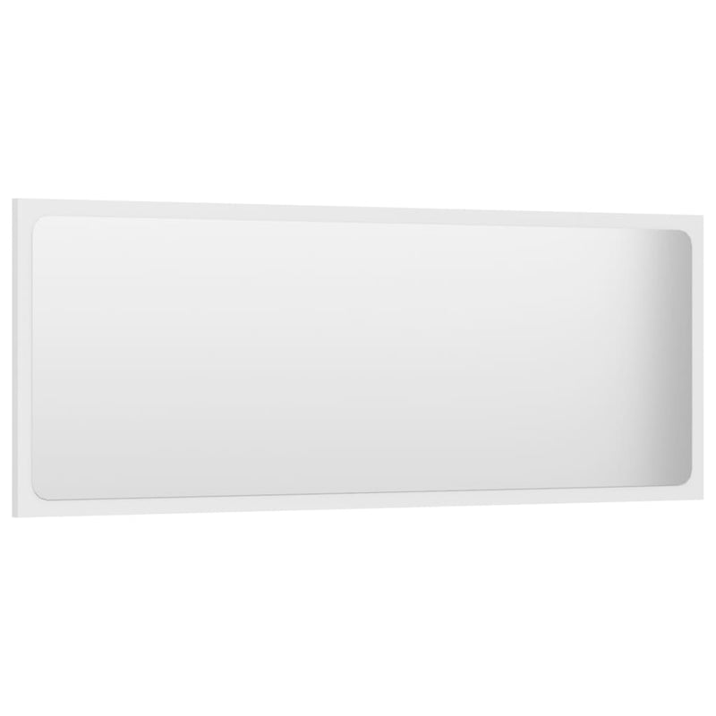 vidaXL Bathroom Mirror White 100x1.5x37 cm Engineered Wood