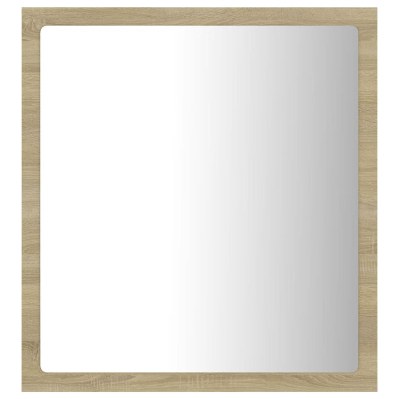 vidaXL LED Bathroom Mirror Sonoma Oak 40x8.5x37 cm Acrylic