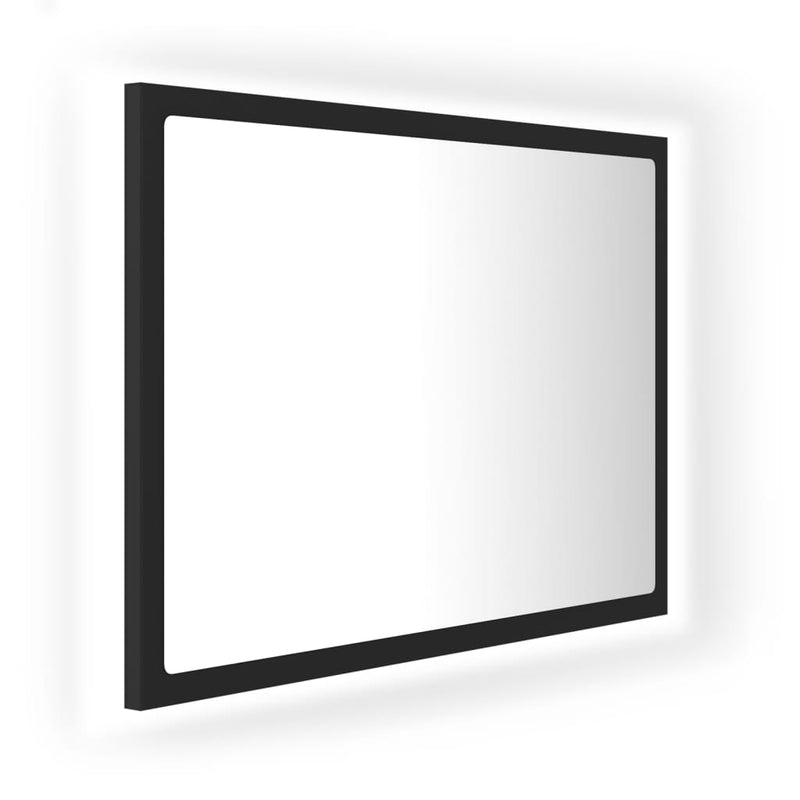 vidaXL LED Bathroom Mirror Grey 60x8.5x37 cm Acrylic