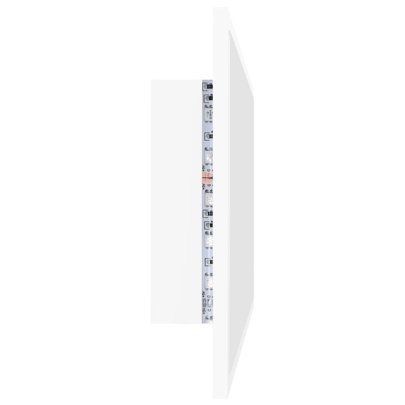 vidaXL LED Bathroom Mirror White 80x8.5x37 cm Acrylic