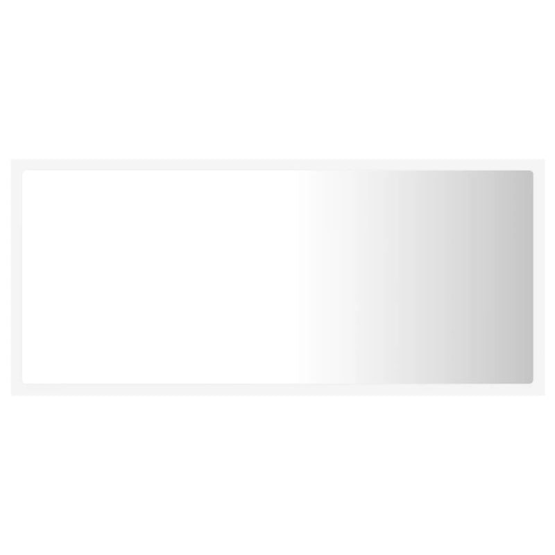 vidaXL LED Bathroom Mirror White 90x8.5x37 cm Acrylic