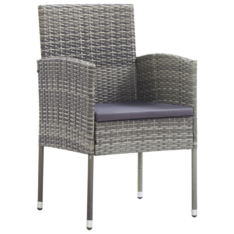 7 Piece Garden Dining Set Poly Rattan Anthracite & Grey
