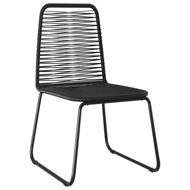 vidaXL 5 Piece Garden Dining Set PVC Rattan Black