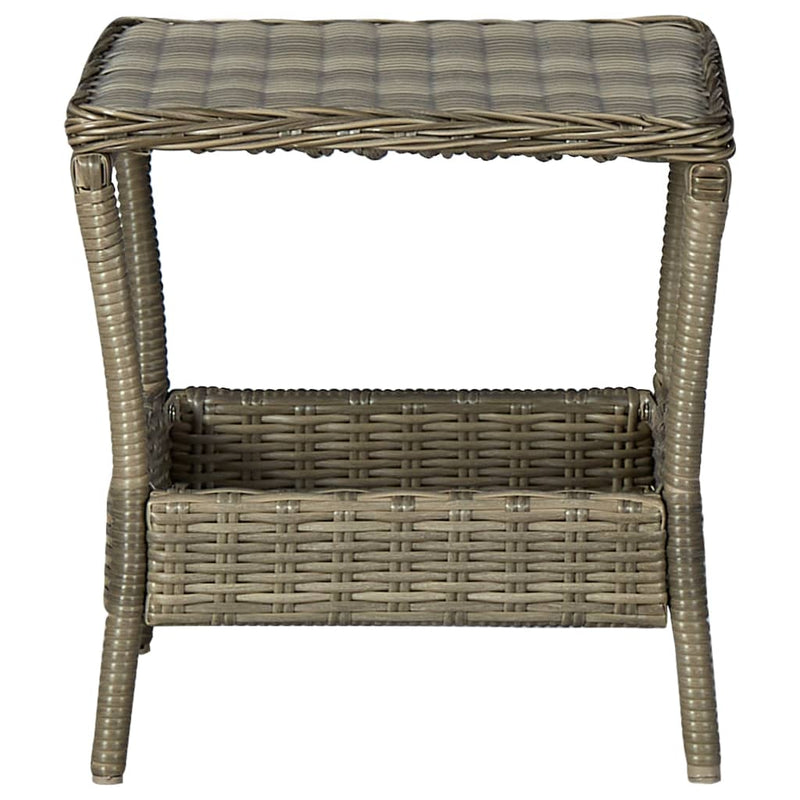 vidaXL 3 Piece Garden Lounge Set with Cushions Poly Rattan Brown
