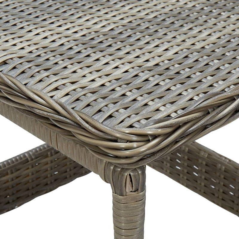 vidaXL 3 Piece Garden Lounge Set with Cushions Poly Rattan Brown