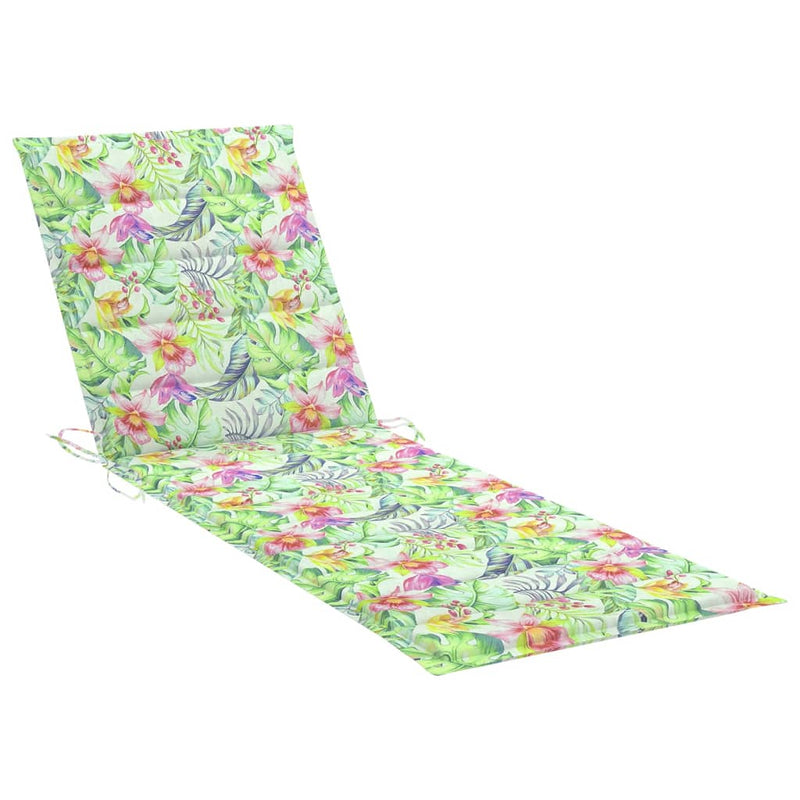 vidaXL Garden Sun Lounger with Cushion Grey Solid Acacia Wood