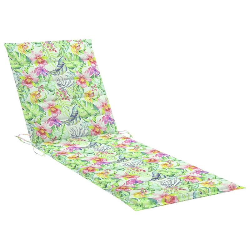 vidaXL Garden Sun Lounger with Cushion Bamboo