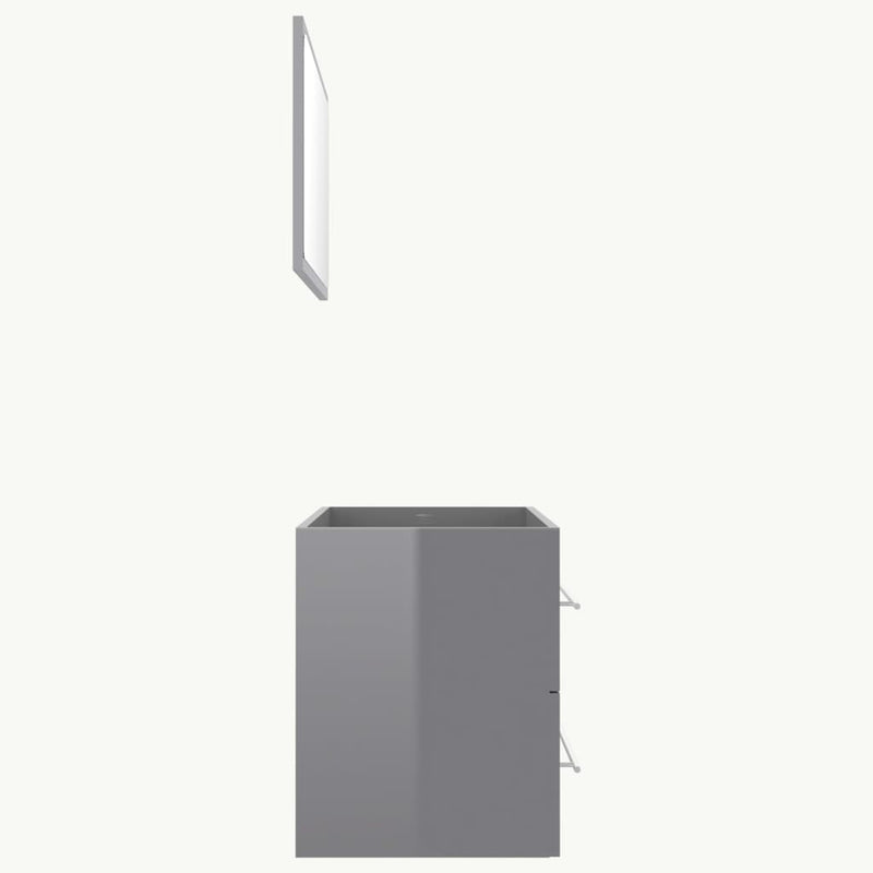 vidaXL 2 Piece Bathroom Furniture Set High Gloss Grey Engineered Wood