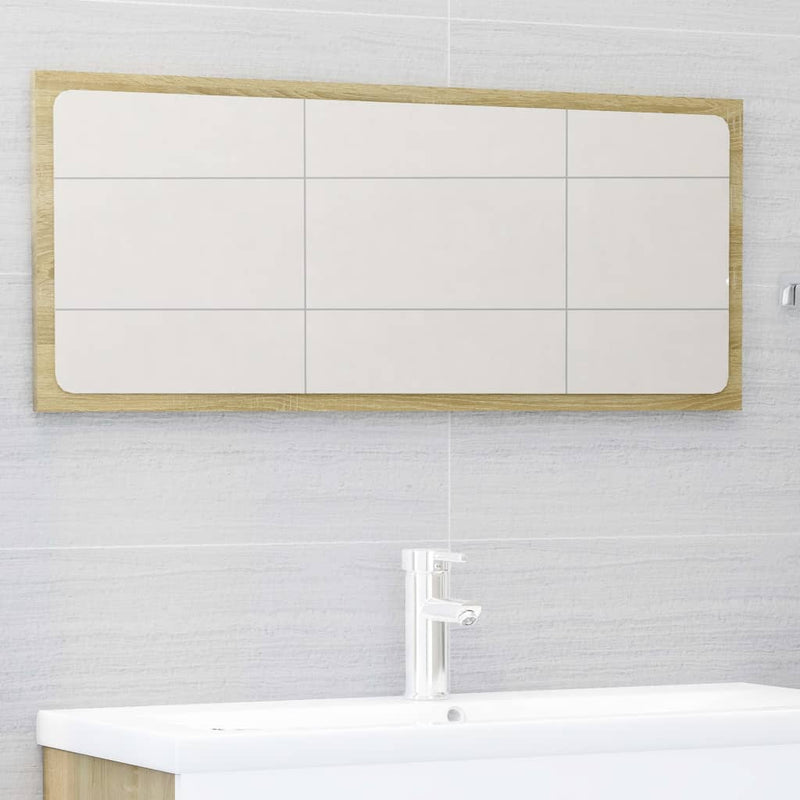 vidaXL 2 Piece Bathroom Furniture Set White and Sonoma Oak Engineered Wood