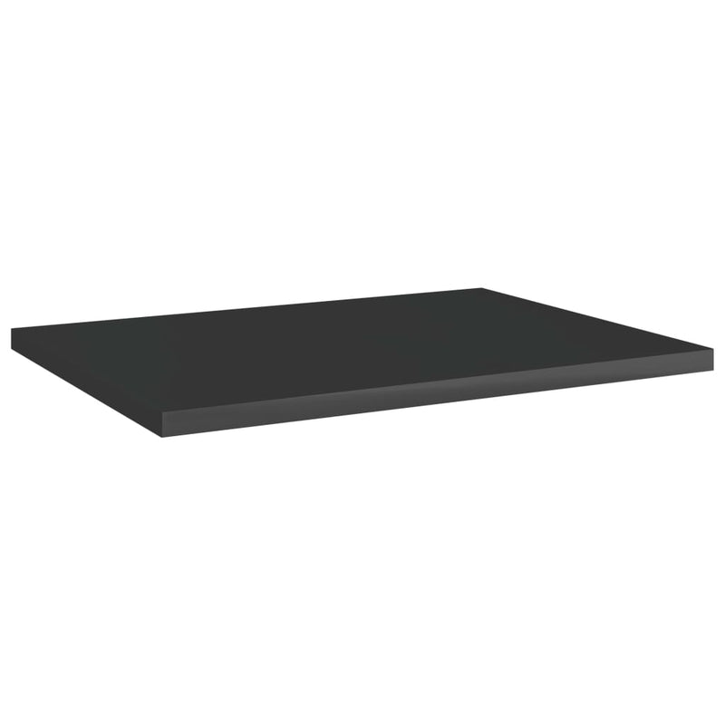 vidaXL Bookshelf Boards 4 pcs High Gloss Black 40x30x1.5 cm Engineered Wood